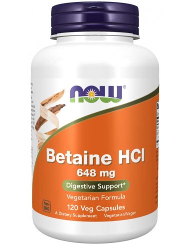 NOW Betaine HCI, 120 Capsules