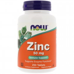 Now Zinc Gluconate 50 mg 250 Tabs